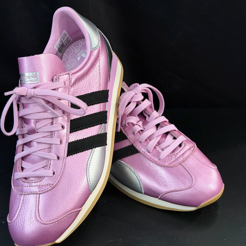 Adidas Women's Metallic Purple Pink Sneakers